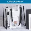 PATIKIL 12 Pack Clear PVC Tote Bags, 12x12x6 Inch Stadium Approved Transparent Plastic Tote Bag Reusable Beach Bag with Handle for Shopping Work Sport Concert view 4