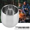 Pilipane Double Wall Stainless Steel Tea Cups , Coffee Cup Cup Mug , Stainless Steel Double Wall Water Coffee Tea Cup Mug Double Layer avoid Scalding Water Cup Double Walled (Drum shape 200ml) view 3