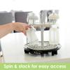 The First Years Spin Stack Bottle Drying Rack - Black - 2-Tier Rotating Countertop Drying Rack for Up to 16 Bottles - Baby Essentials for Everyday Use view 3