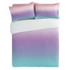 3 Piece Bedding Set,Pink Purple Teal Gradient Breathable Duvet Cover Super Soft Pillow Shams,Modern Abstract Art Washable Bed Sets All Seasons for Bedroom Dorm Hotel RV King view 2