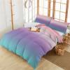 3 Piece Bedding Set,Pink Purple Teal Gradient Breathable Duvet Cover Super Soft Pillow Shams,Modern Abstract Art Washable Bed Sets All Seasons for Bedroom Dorm Hotel RV King view 4
