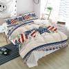 3 Piece Bedding Set,Star and Stripe Eucalyptus Leaves Breathable Duvet Cover Super Soft Pillow Shams,Independence Day Pentagram Washable Bed Sets All Seasons for Bedroom Dorm Hotel RV King view 1