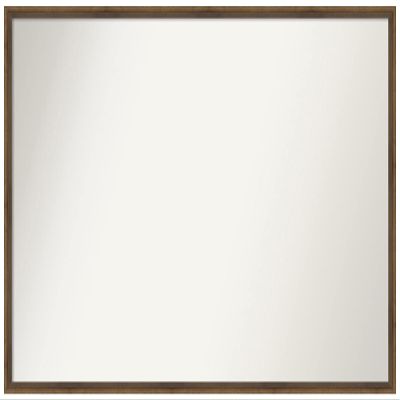 Amanti Art Bronze Bathroom Mirror for Over Sink, 26x41 Custom Made Lucie Light Bronze Rectangle Vanity Mirror, Large Modern Wood Frame, Hangs Horizonally and Vertically, Wall Decor