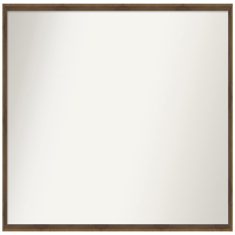 Amanti Art Bronze Bathroom Mirror for Over Sink, 26x41 Custom Made Lucie Light Bronze Rectangle Vanity Mirror, Large Modern Wood Frame, Hangs Horizonally and Vertically, Wall Decor