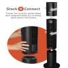 HOLMES STACK-N-CONNECT 45" Digital Tower Fan, ClearRead Display, Bonus Storage Bag, 90 Oscillation, 4 Speeds, 4 Modes, 8-Hour Timer, Home, Ideal for Bedroom or Office, Remote Control, Matte Black view 2