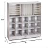 Jonti-Craft Rainbow Accents 0415JCWW000 Sectional Cubbie-Tray Mobile Unit - Without Trays - Gray view 2