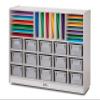 Jonti-Craft Rainbow Accents 0415JCWW000 Sectional Cubbie-Tray Mobile Unit - Without Trays - Gray view 4