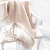 Alashan - Double Face Essential Cashmere Throw Blanket - Luxurious Reversible Gift, White & Bisque view 2