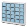 Jonti-Craft Rainbow Accents 4026JCWW131 25 Tub Mobile Storage - with Tubs - Coastal Blue view 1