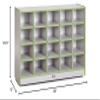 Jonti-Craft Rainbow Accents 0420JCWW130 20 Cubbie-Tray Mobile Storage - Without Trays - Key Lime Green view 2