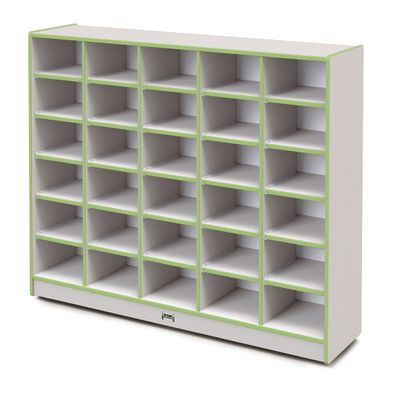 Jonti-Craft Rainbow Accents 4030JCWW130 30 Tub Mobile Storage - Without Tubs - Key Lime Green