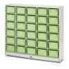 Jonti-Craft Rainbow Accents 4030JCWW130 30 Tub Mobile Storage - Without Tubs - Key Lime Green view 3
