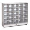 Jonti-Craft Rainbow Accents 0425JCWW000 25 Cubbie-Tray Mobile Storage - Without Trays - Gray view 1