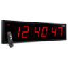 Ivation Huge Oversized 72" Large Digital LED Clock | Big Digital Clock w/Multi-Function Display Stopwatch, Timer, Alarms, Temp & Date | 6 Brightness Levels, Time Memory & Remote (Red) view 1
