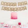 Pre-strung Happy 13th Birthday Banner - No DIY - Gold Glitter 13th Birthday Party Banner for Boys Girls - Pre-strung Garland on 6 ft Strands - Gold Bday Party Decorations & Decor - No DIY view 2
