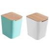 HIHELO Trash Bin Creative Trash Can Household Plastic Trash Cans Office Flip Garbage Cans Living Room Bedroom Kitchen Bathroom Storage Trash Bin with Lid, 2 Packs Kitchen Trash Can view 1
