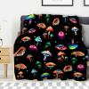 Avalokitesvara Mushroom Eye Watercolor Flannel Blanket Super Soft and Warm for Bed Couch Sofa 120x90 Inch King Blanket for Family view 1