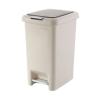 Kitchen Garbage Can 8/10L Pedal Trash Can with Sealed Lid Household Kitchen Toilet Bathroom Plastic Trash Can Mute Snap Hand Press Trash Can, Beige Wastebasket (Size : 10L, Color : Gold) view 1