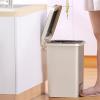 Kitchen Garbage Can 8/10L Pedal Trash Can with Sealed Lid Household Kitchen Toilet Bathroom Plastic Trash Can Mute Snap Hand Press Trash Can, Beige Wastebasket (Size : 10L, Color : Gold) view 3