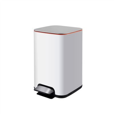 HIHELO Trash Bin Bathroom Step Trash Can, Brushed Stainless Steel 13 Liter Step Bin for Bedroom, Home, Office Kitchen Trash Can (Color : B)