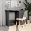 Bopdu Writing Desk Computer Desk Home Office, Writing Table Gamer Workstation Study Desk Gray 39.4"x19.7"x29.9" Engineered Wood view 1