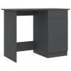 Bopdu Writing Desk Computer Desk Home Office, Writing Table Gamer Workstation Study Desk Gray 39.4"x19.7"x29.9" Engineered Wood view 3