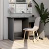 Bopdu Writing Desk Computer Desk Home Office, Writing Table Gamer Workstation Study Desk Gray 39.4"x19.7"x29.9" Engineered Wood view 4