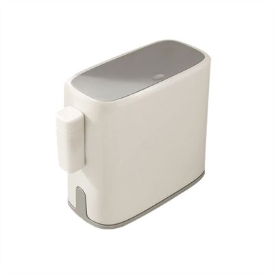 CANMNT Trash Can Rubbish Bin for Bathroom Trash Can with Lid Double Layer Toilet Narrow Press Style Dustbin Kitchen Garbage Bag Holder Trash Can Wastebasket