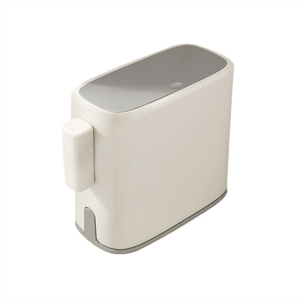 CANMNT Trash Can Rubbish Bin for Bathroom Trash Can with Lid Double Layer Toilet Narrow Press Style Dustbin Kitchen Garbage Bag Holder Trash Can Wastebasket