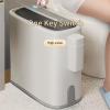 CANMNT Trash Can Rubbish Bin for Bathroom Trash Can with Lid Double Layer Toilet Narrow Press Style Dustbin Kitchen Garbage Bag Holder Trash Can Wastebasket view 3