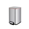 HIHELO Trash Bin Bathroom Step Trash Can, Brushed Stainless Steel 13 Liter Step Bin for Bedroom, Home, Office Kitchen Trash Can (Color : Brass) view 1
