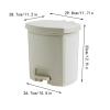 HIHELO Trash Bin Pedal Trash can, Living Room flip lid Sorting Trash can, Household Bathroom Kitchen Trash can with lid Kitchen Trash Can (Color : Brass) view 2
