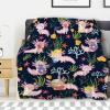 Avalokitesvara Cute Axolotl Flannel Blanket Super Soft and Warm for Bed Couch Sofa 120x90 Inch King Blanket for Family view 1