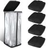 Vicenpal Portable Garbage Bag Holder Collapsible Trash Can Expandable Outdoor Waste Bins Camping Accessories for Indoor Outdoor Rv Picnic Kitchen Home Use, Black(4 Pcs) view 1