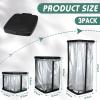 Vicenpal Portable Garbage Bag Holder Collapsible Trash Can Expandable Outdoor Waste Bins Camping Accessories for Indoor Outdoor Rv Picnic Kitchen Home Use, Black(4 Pcs) view 2