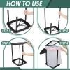 Vicenpal Portable Garbage Bag Holder Collapsible Trash Can Expandable Outdoor Waste Bins Camping Accessories for Indoor Outdoor Rv Picnic Kitchen Home Use, Black(4 Pcs) view 3