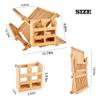 Olioeiao Bamboo Dish Drying Rack for Kitchen - Collapsible 3-Tier Wooden Folding Drainer with Utensil Holder and Dish Strainer Board for Countertop, Sink, and Racks Dryer (Natural) view 2