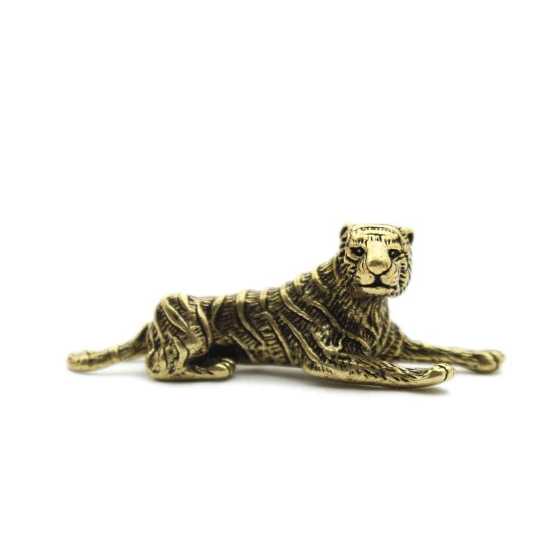 1Pcs Brass Northeast Tiger Home Copper Ornaments Hanging Ancient Play Copper Memorial Brass Retro()