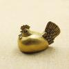1Pcs Ancient Playing Copper hambrance Hand Piece Pure Bronze Chicken Decoration Seal Brass Gold Chicken Copper Ornaments Chicken, You are Too Beautiful view 2