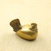 1Pcs Ancient Playing Copper hambrance Hand Piece Pure Bronze Chicken Decoration Seal Brass Gold Chicken Copper Ornaments Chicken, You are Too Beautiful view 3