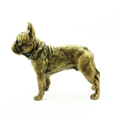 1Pcs Pure Copper Ornaments Brass puam Dog Text Player Handler Model Decoration Home Office Decoration()
