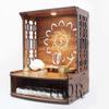 Handmade Beautiful Small Wooden Temple/Pooja Mandir Home and Office Premium Hand Made Wooden Hindu Temple for Home | Wooden Indian Pooja Mandir with Storage Racks | Symbolic God House | Seat of God 11.5"D x 11.5"W x15.5"H view 1