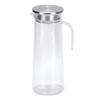 1.2L Glass Water Fridge Pitcher with Lid,Acrylic Transparent Water Bottle,Cold Water Pitcher Jug For Lemonade Iced Tea Milk Cocktails Beverages Bar Home Use(stainless steel lid) view 1