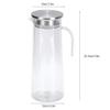 1.2L Glass Water Fridge Pitcher with Lid,Acrylic Transparent Water Bottle,Cold Water Pitcher Jug For Lemonade Iced Tea Milk Cocktails Beverages Bar Home Use(stainless steel lid) view 2