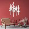 DecoSoul Pine Tree Metal Wall Art, Pine Tree Metal Wall Decor, Tree Sign Home Decor, Nature Lover Gift, Unique Farmhouse Decor, Nature and Forest Decor, Large Wall Art (White-37x 25.7 / 94 x 65.4 cm) view 1