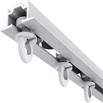 Room Divider Ceiling Track Hospital Commercial Ceiling Curtain Track System, Balcony/Living Room/Office Sliding Curtain Rod - Embedded Invisible, 3.3 6.5 9.8 13 16.4 19.6 FT Long, Ceiling Mount ( Colo
