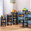 Bsetain 360 Degree Rotating Vegetable Basket, Kitchen Wheel Rotating Fruit Basket, Floor-Standing Multi-Layer Kitchen Storage Rack, Kitchen and Bathroom Household Storage Rack (Size : 4f) view 1