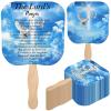 Sherr 100 Pcs Christian Church Fans Handheld Bulk The Lord's Prayer Parlor Bible Verse Fans Christian Religious Gifts Church Party Favors Supplies view 1