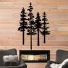 DecoSoul Pine Tree Metal Wall Art, Tree Sign Home Decor, Nature Lover Gift, Unique Farmhouse Decor, Large Wall Art (Black-23.6x16.4'/ 60 x 41.7 cm) view 1