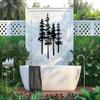 DecoSoul Pine Tree Metal Wall Art, Tree Sign Home Decor, Nature Lover Gift, Unique Farmhouse Decor, Large Wall Art (Black-23.6x16.4'/ 60 x 41.7 cm) view 3